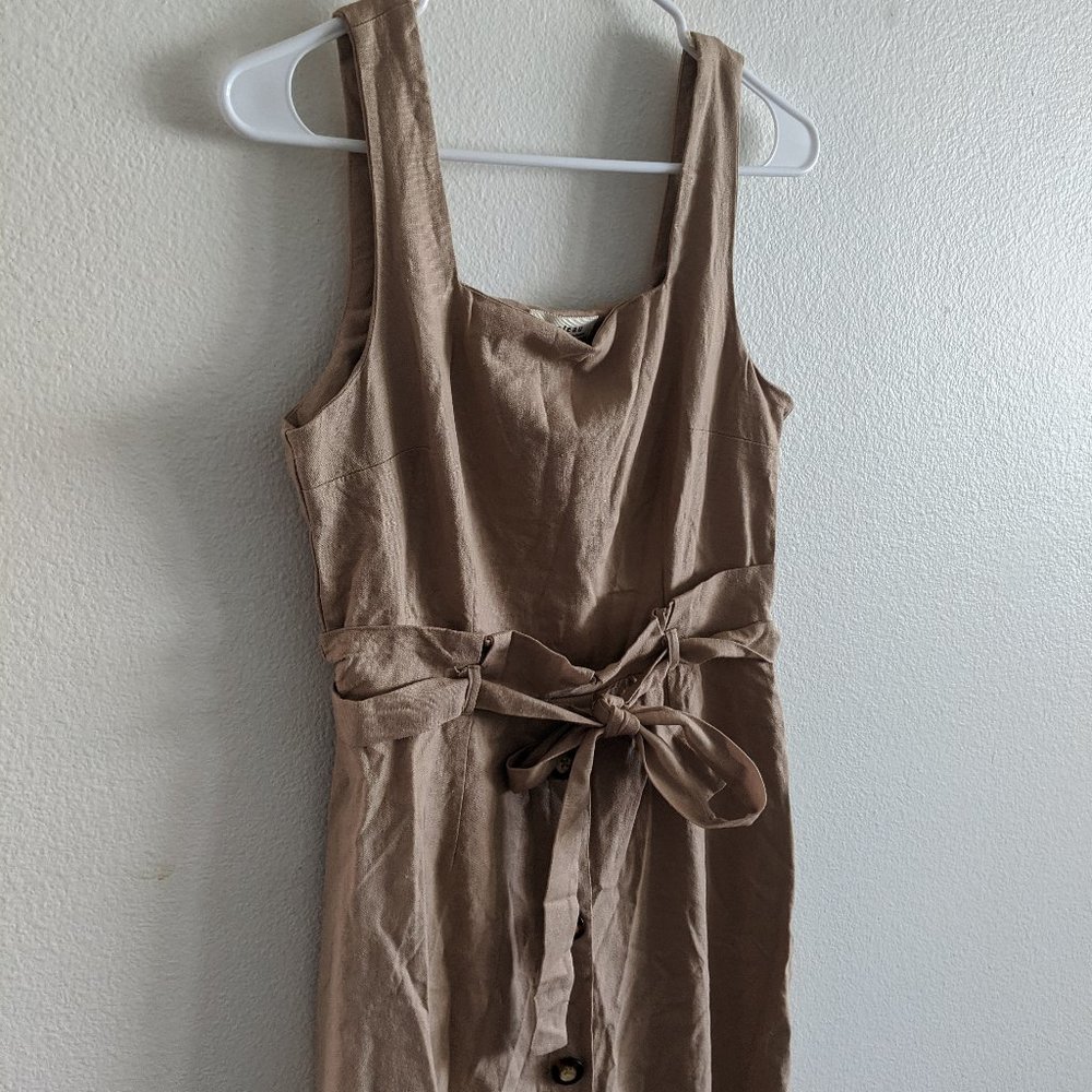 Tan Paperbag Dress